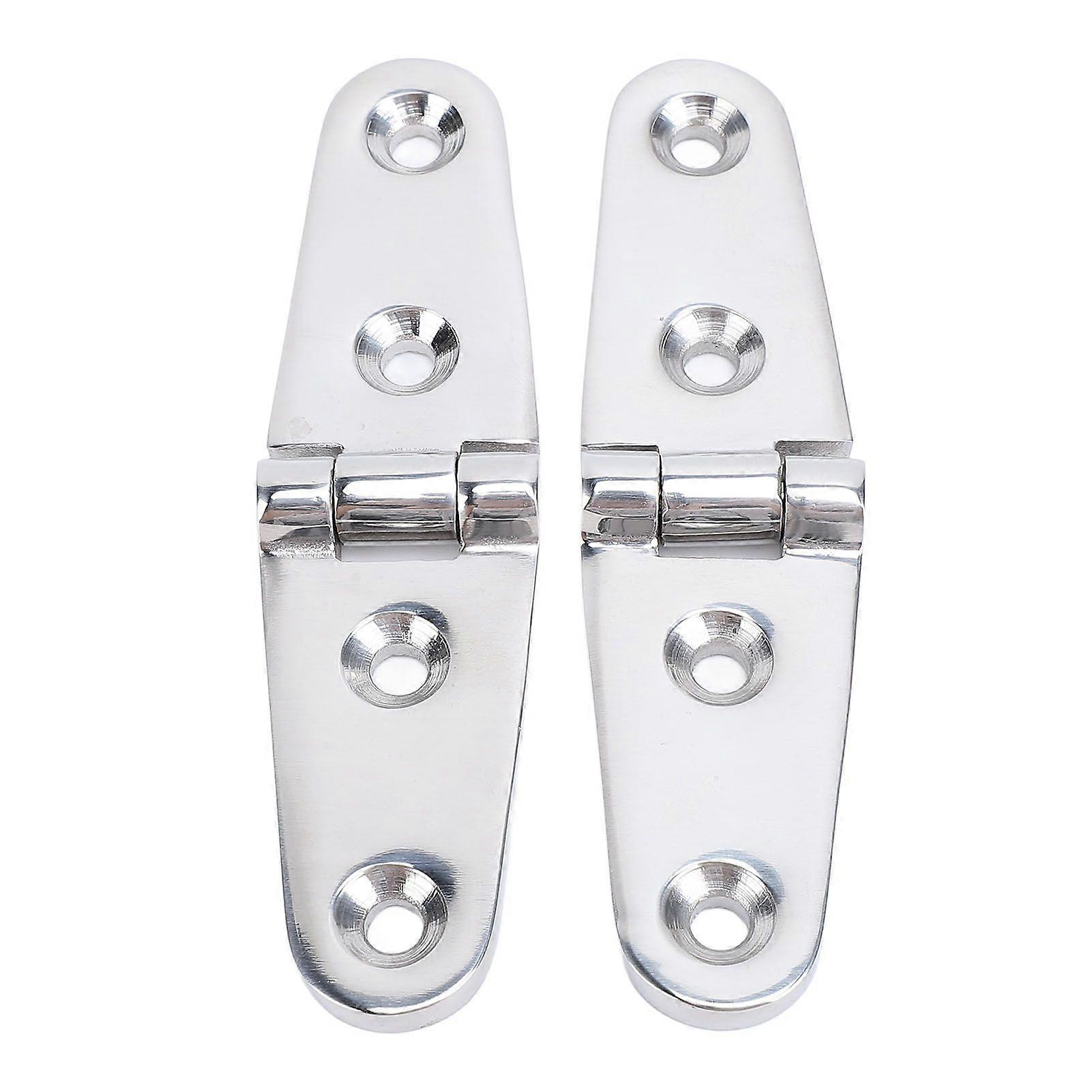 1 Pair Boat Strap Hinges Stainless Steel 4.06x1.06in Flush Mount Heavy Duty Deck Hatch Hinge Marine Mount Door Hinges for Yachts