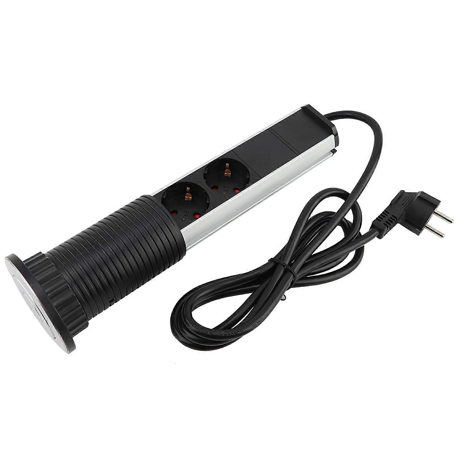 Electrical Tensile Power Outlet Plug Worktop Desk Home Pull USB Socket