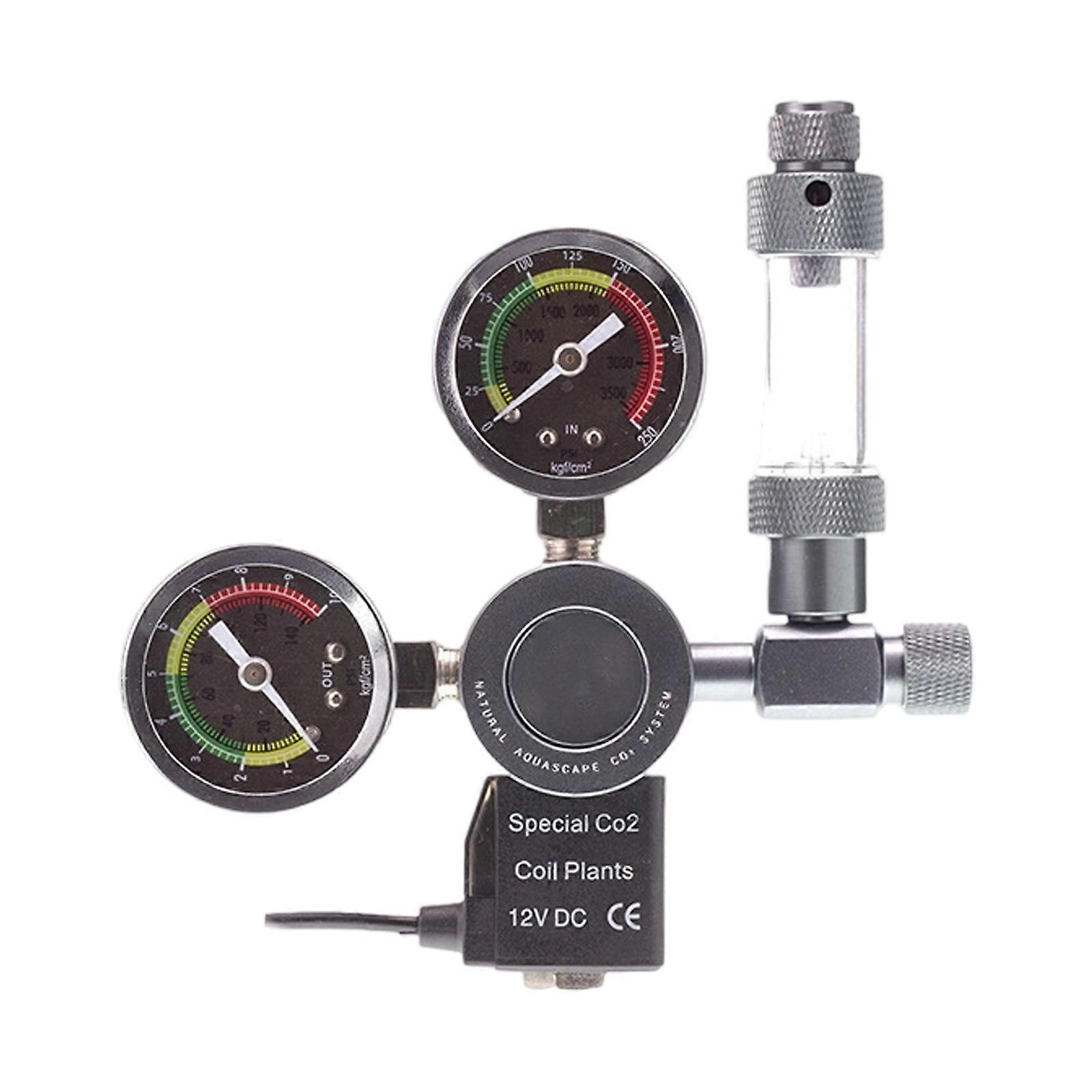 CO2 Gas Regulator System With Precise Gauges And Durable Aluminum Construction Multicolor
