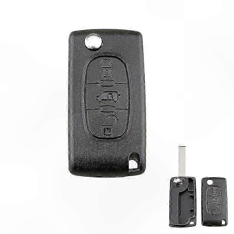 3-Button Remote Key Fob Case for Peugeot Expert & Citroen Dispatch 2006-2016, CE0523 Replacement Shell