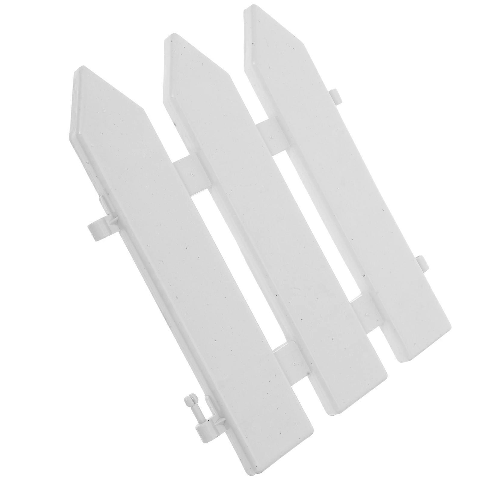 White Fence Panel Christmas Tree Detachable Fence Prop 4Pcs for Home Decor