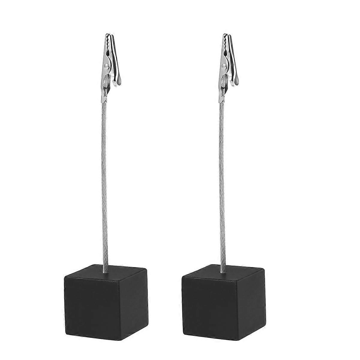 Name Place Clip Resin Card Holder for Notes with 10Pcs Black Clips