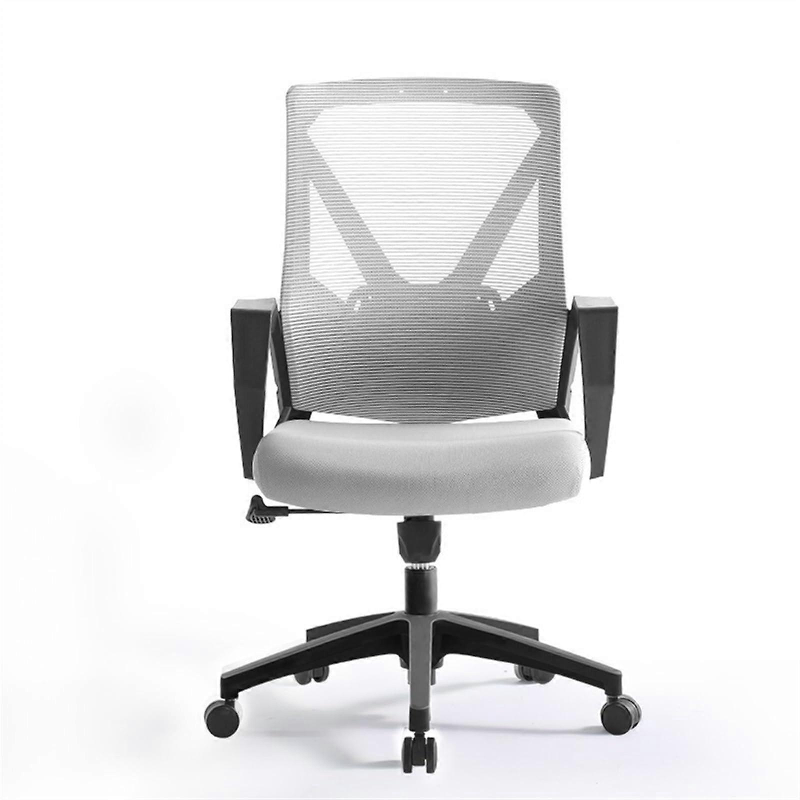 Office Chair Ergonomic MidBack Mesh Swivel Chair With Wheels Gray Rolling Task Chair For Home Office Study Conference