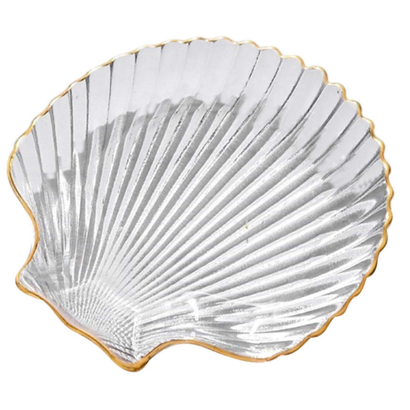Creative Glass Breakfast Plates 10 Pcs Shell Shape Suitable For Dining And Gift Giving Beautiful Design