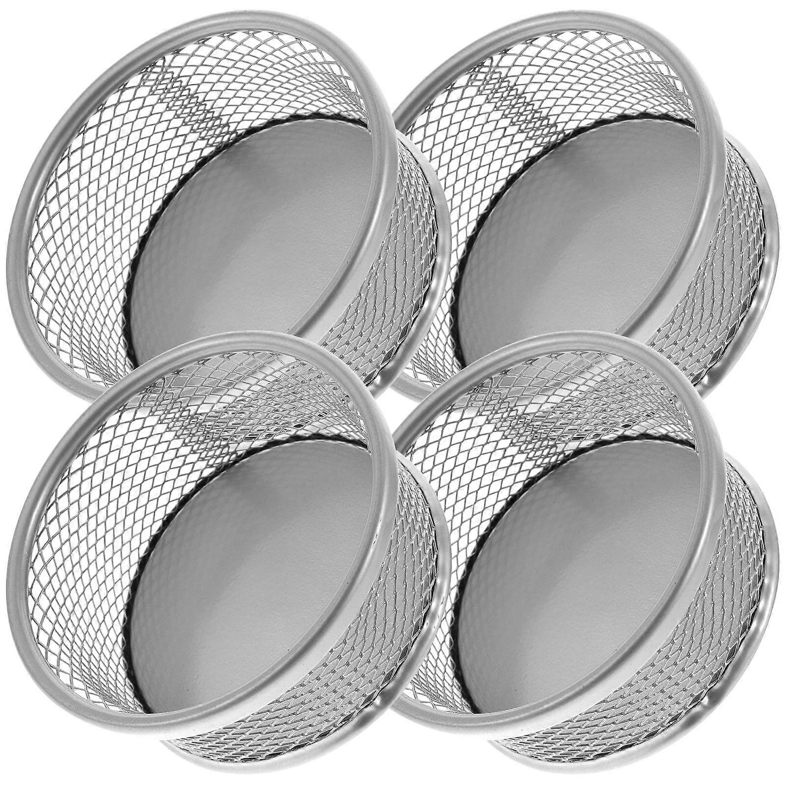 Paper Clip Basket Office Holders for Desktop Storage 12Pcs Silver