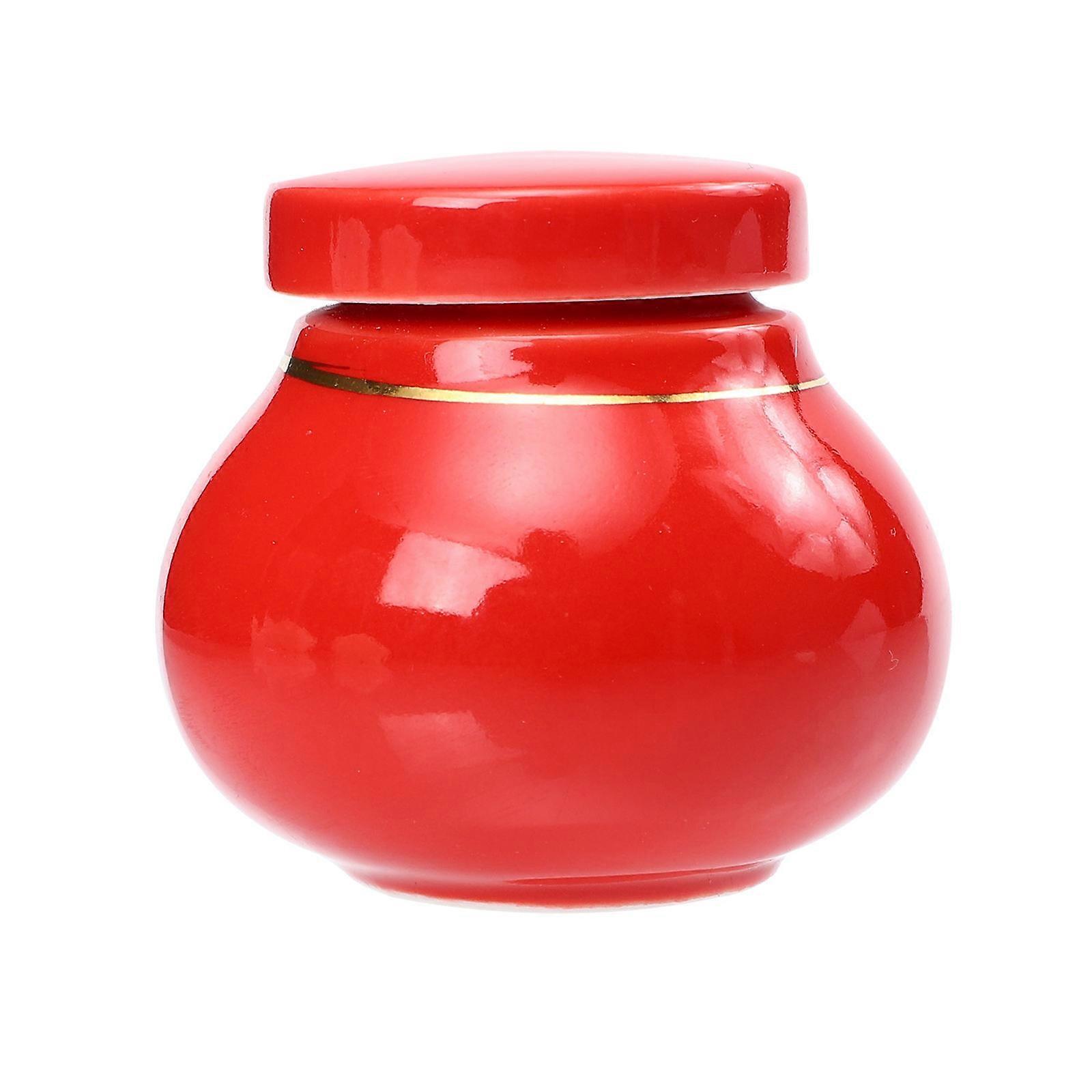 Ceramic Powder Jar for Storage Use with 2Pcs Airtight Sealing Canisters