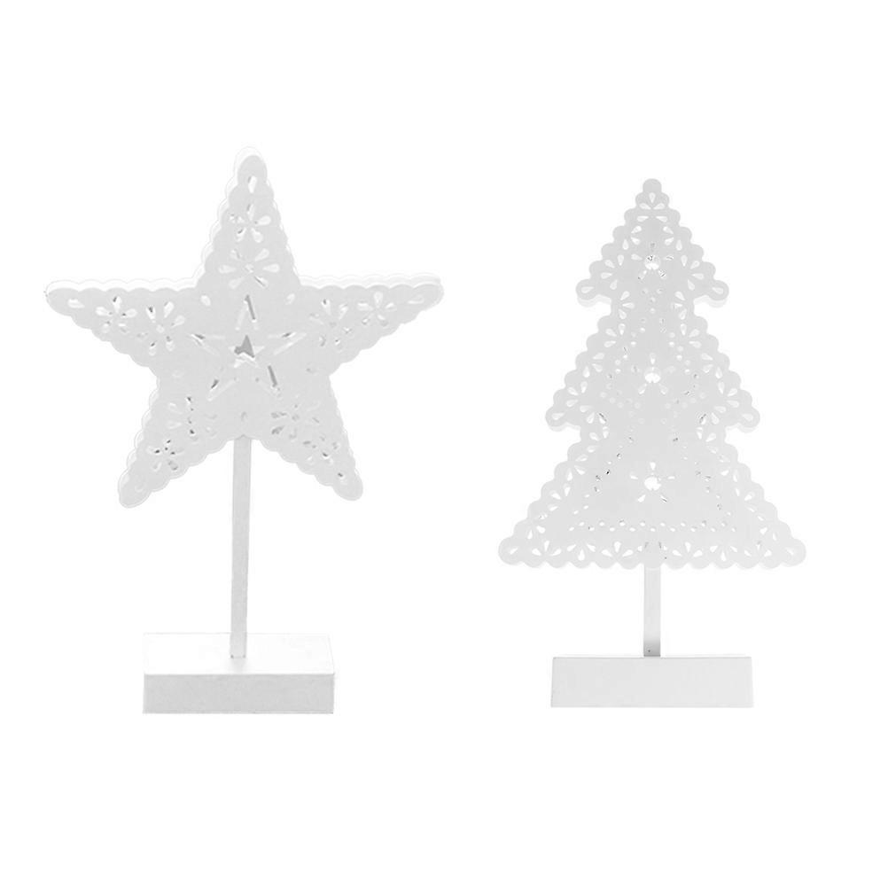 Christmas Decoration LED Night Lamp for 4Pcs White Tree Shape Light
