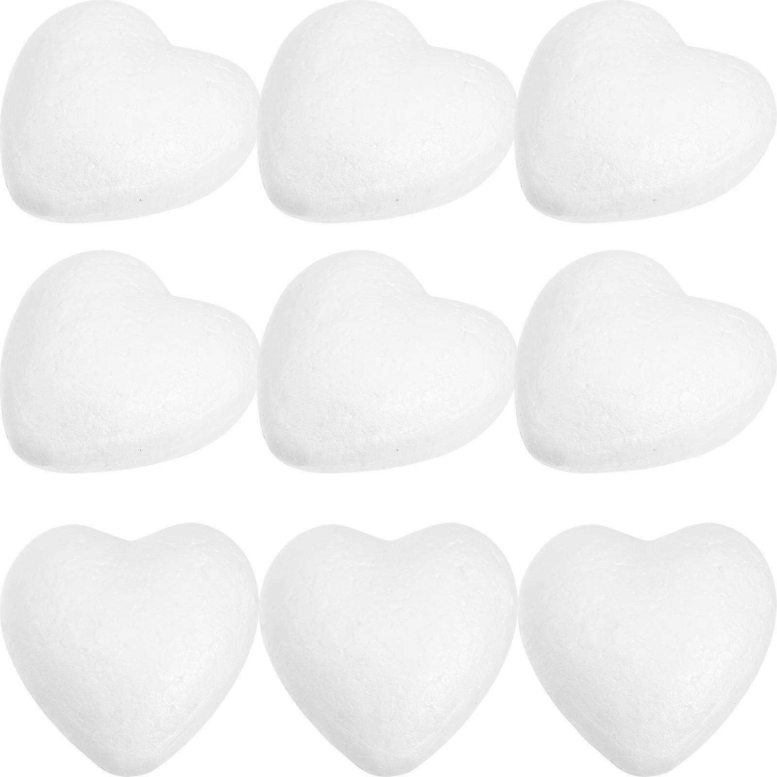 Heart Shaped Foam Ornaments 12Pack Designed For Valentine’s Day Celebrations In White Ideal For Crafting