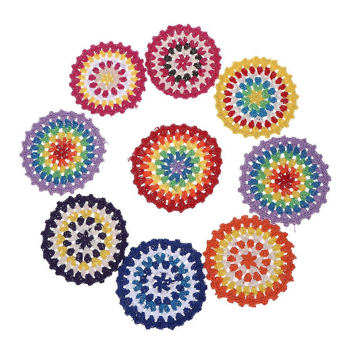 Cotton Coaster Round Placemat for Placing Cups 20Pcs Assorted Colors