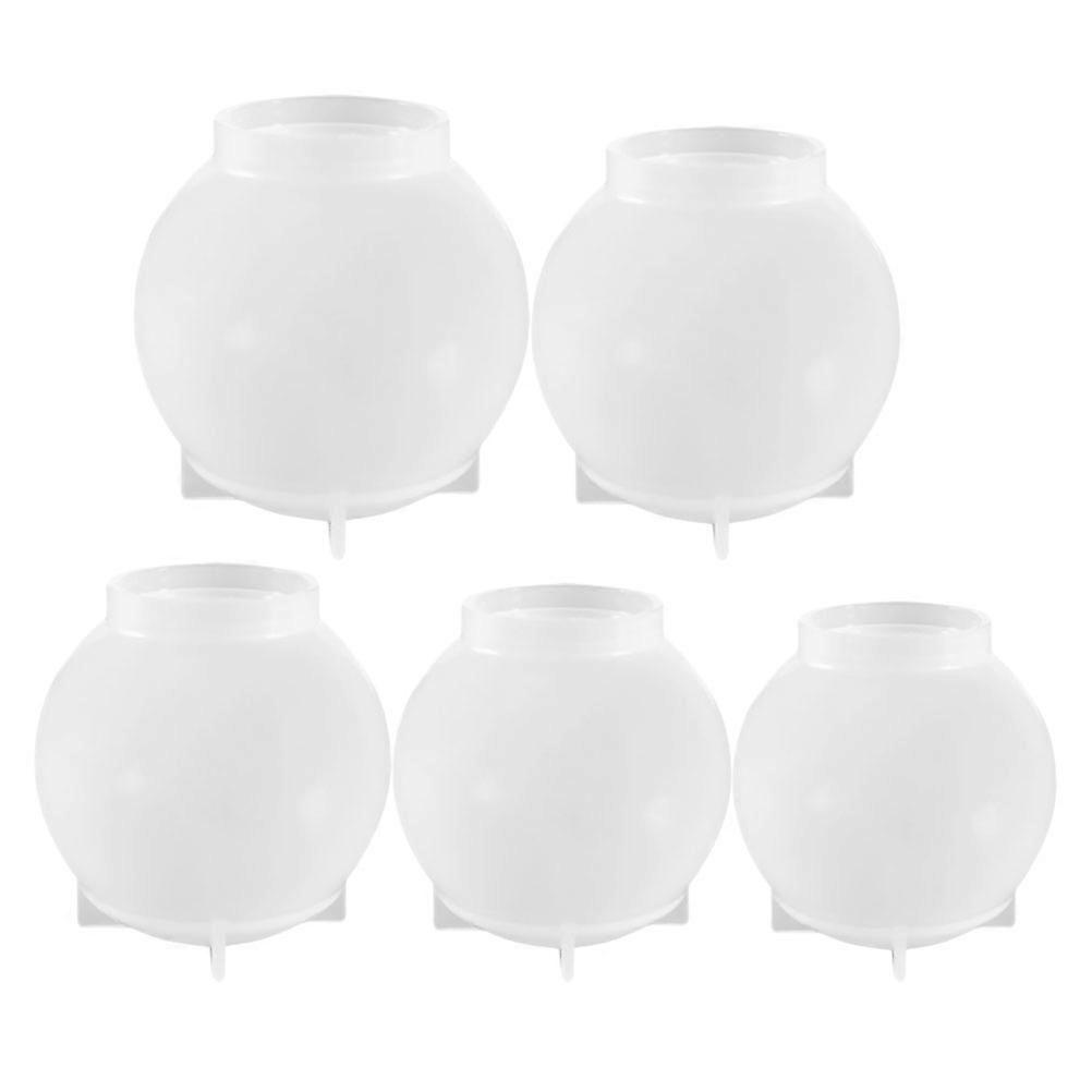 Crystal Ball Mold Silicone for DIY Craft Making 5Pcs Sphere Casting Molds