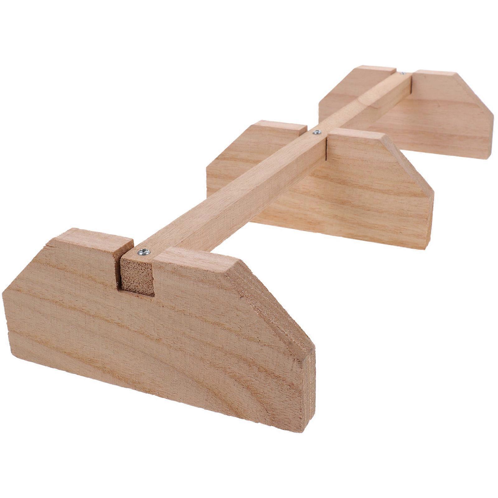 Hen House Perch Wooden Perch Roosting Bar Chicken Perch for Hens Farmers Pet Owners Khaki 40x15cm 1 Set