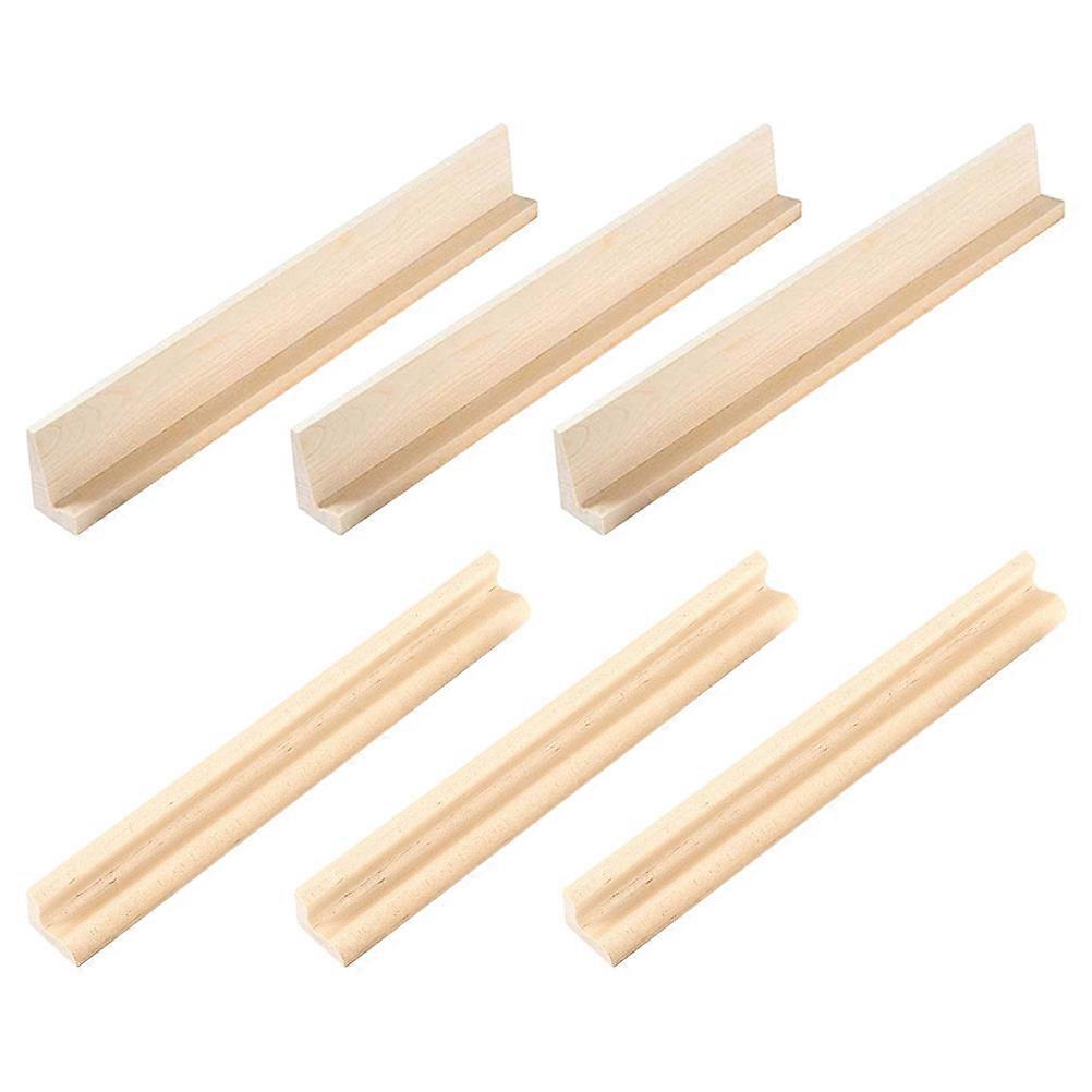 6Pcs Wooden Domino Racks Support Stands For Family Gatherings DIY Craft Projects Assorted Color Durable