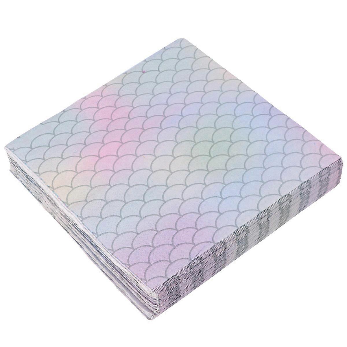 Party Tissues Mermaid Style for 150 Sheets Colorful Table Napkins