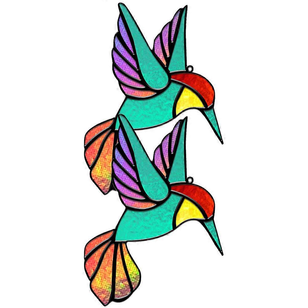 Hummingbird Hanging Ornaments Suncatcher for Window Decoration 6Pcs Set