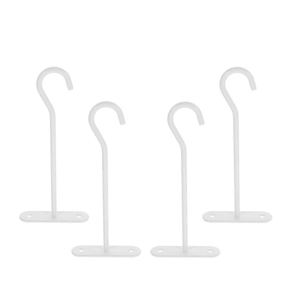 Ceiling Hook Metal Plant Hooks for Hanging Plants 4Pcs White Pack