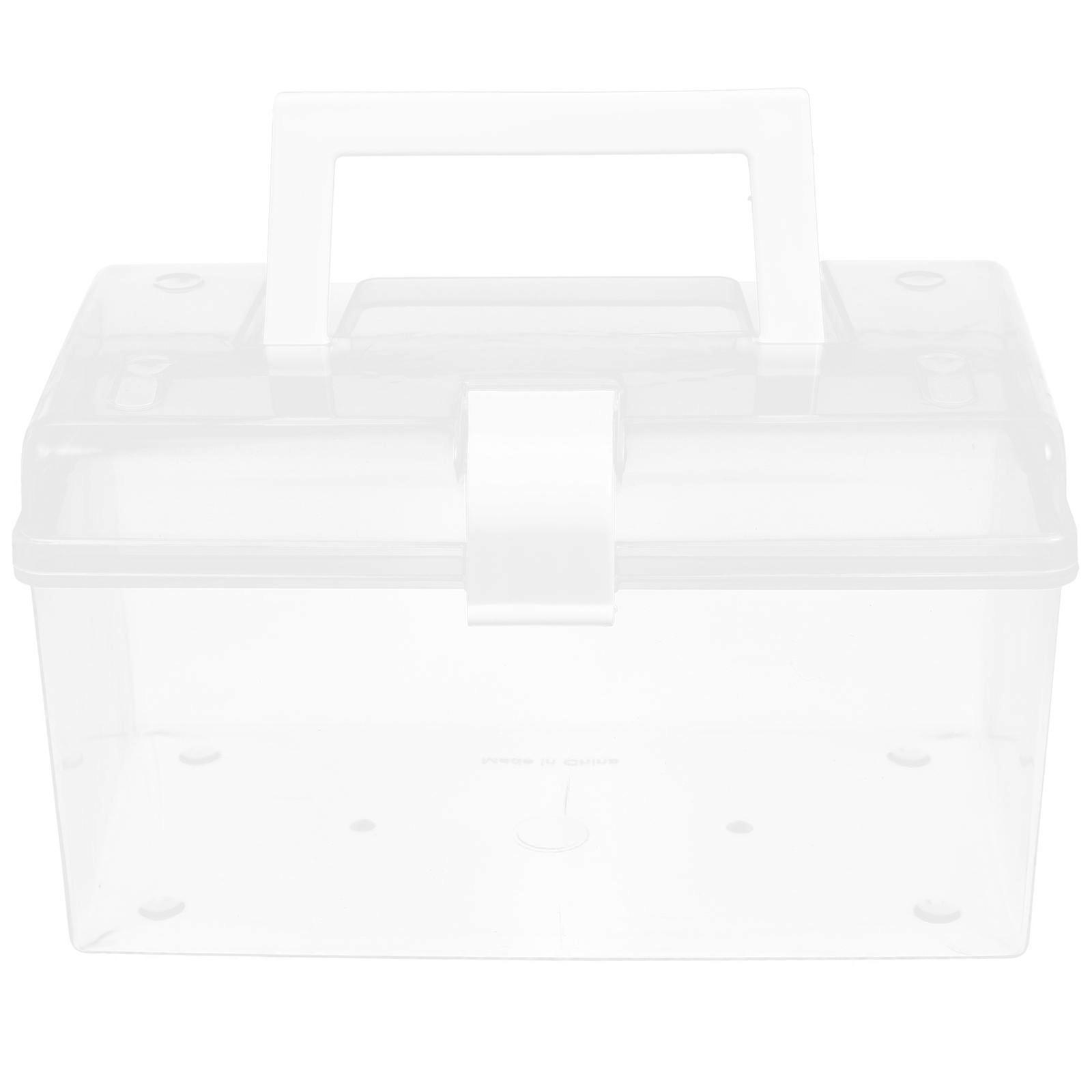 Mask Storage Container Plastic Box for Household 3Pcs Transparent with Cover