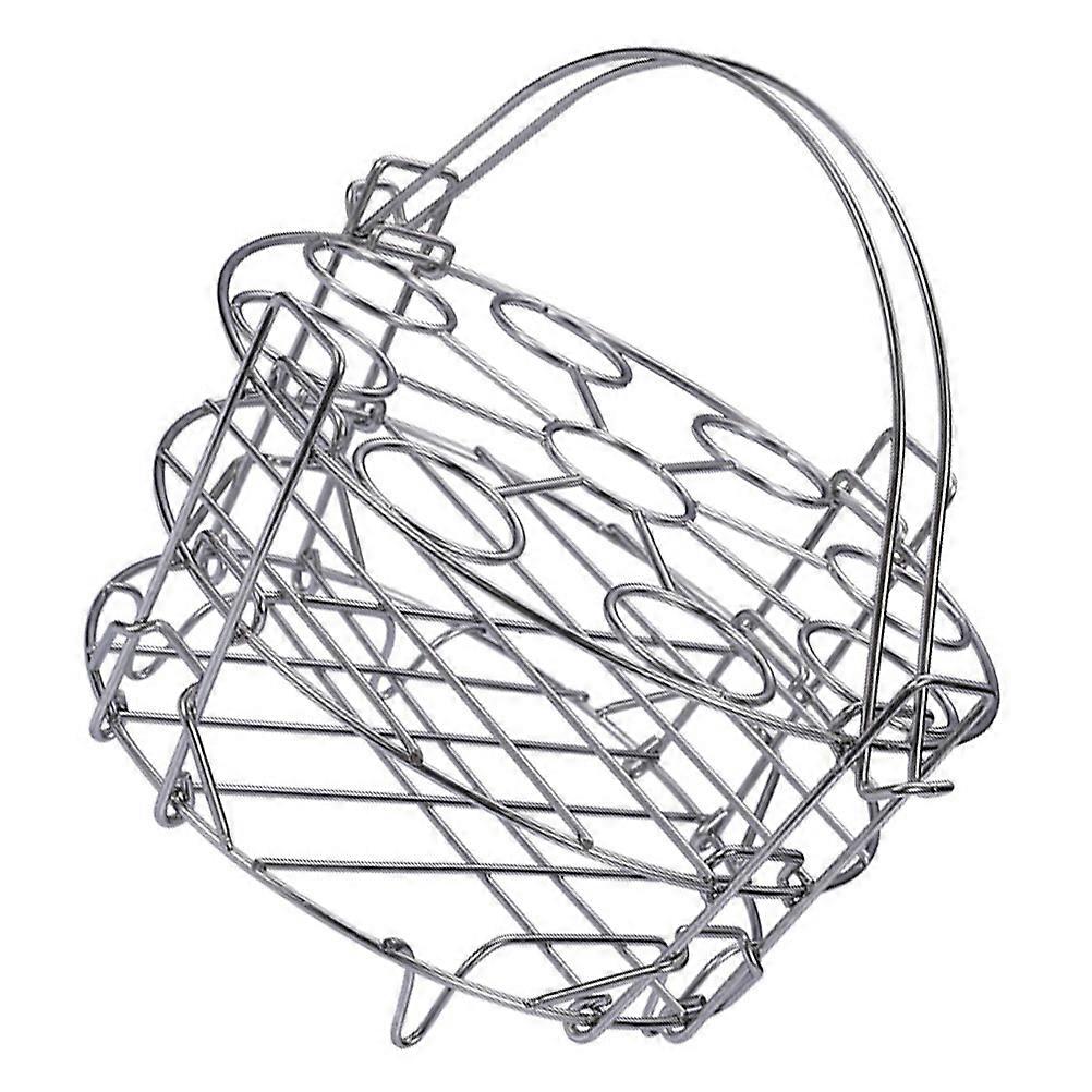 Kitchen Cookware Stainless Steel Egg Rack for Steaming Use 2Pcs Holder
