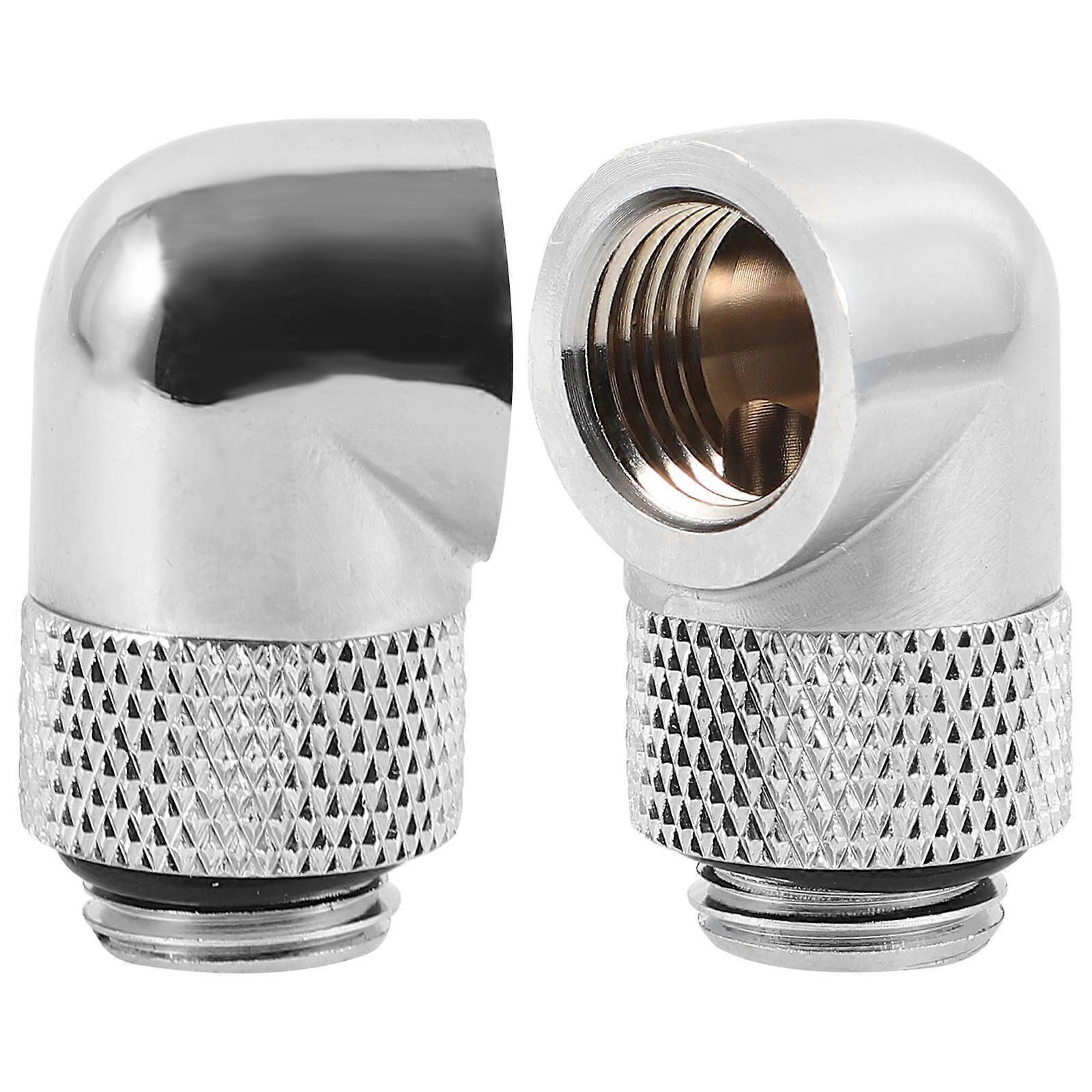 Water Cooling System Adapters 10Pcs 90 Degree Connectors for Cooling