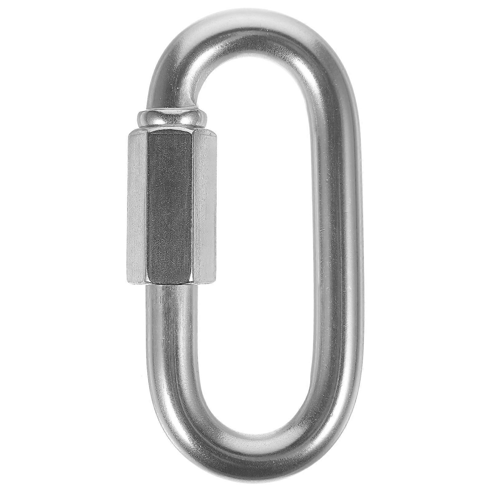 Locking Carabiner Clip Tiny Carabiner 304 Stainless Steel Energy Saving Chain Link Locking Carabiner M10 1Pack