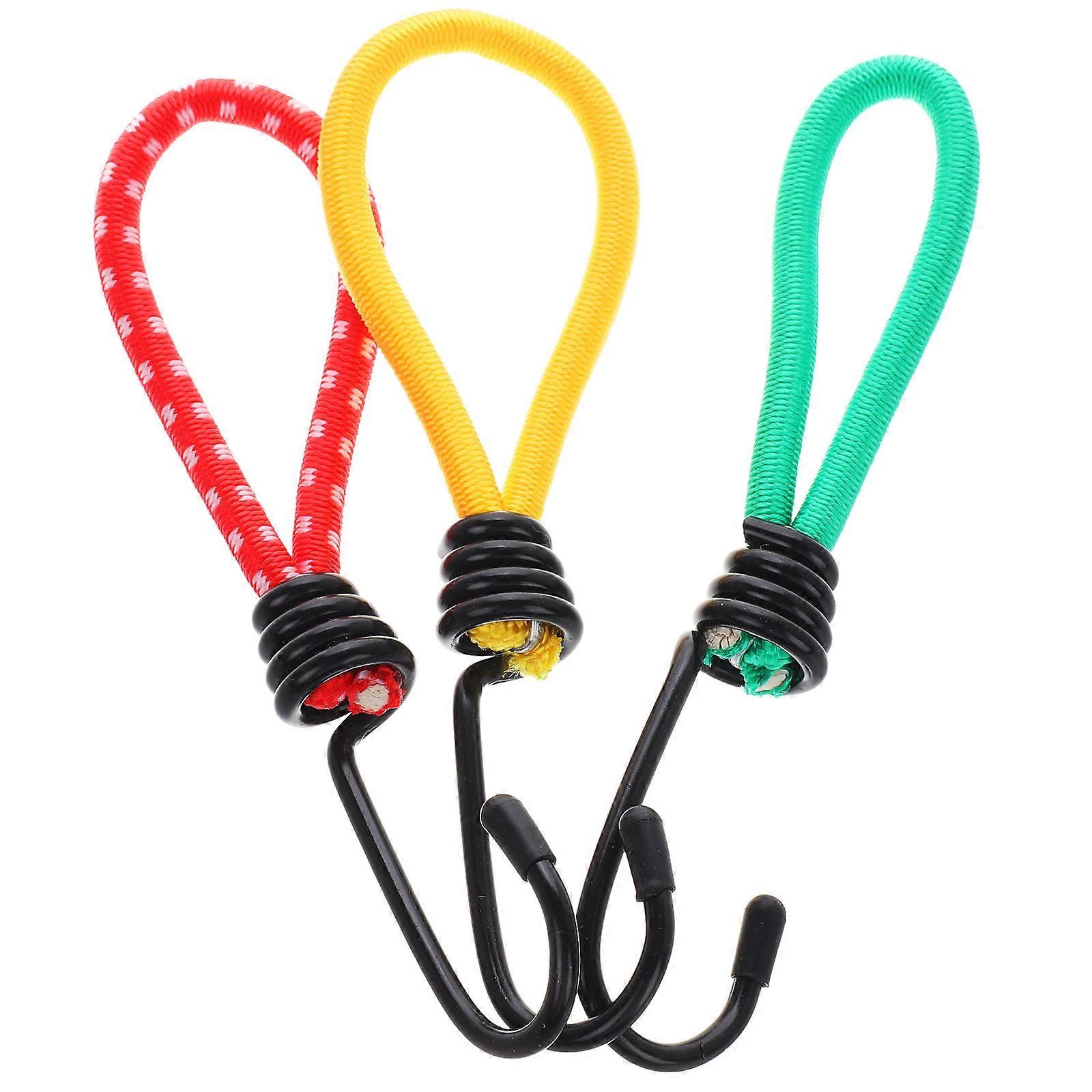 Fixed Binding Strap Camping Tent Hooks for 6Pcs Set Outdoor Elastic Rope
