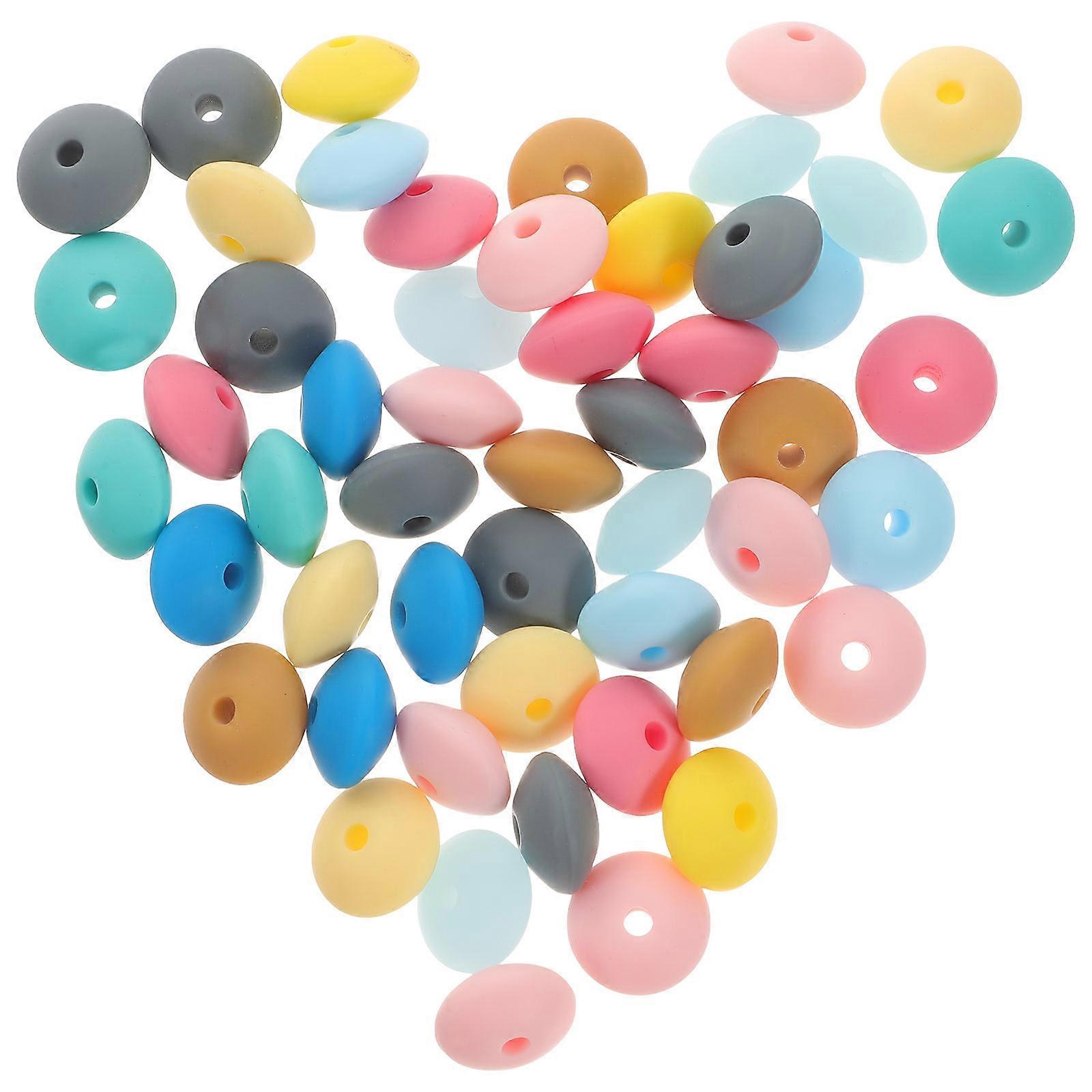 Assorted Color Silicone Loose Beads 200 Pcs Ideal For Jewelry Making Craft Projects And Home Decoration