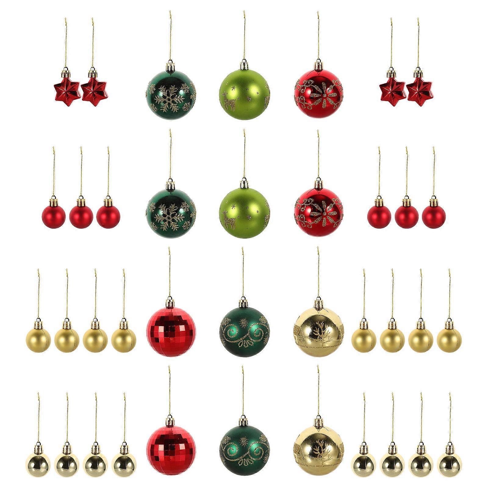 Plastic Hanging Tree Ball Decorations for Christmas 220 Pieces