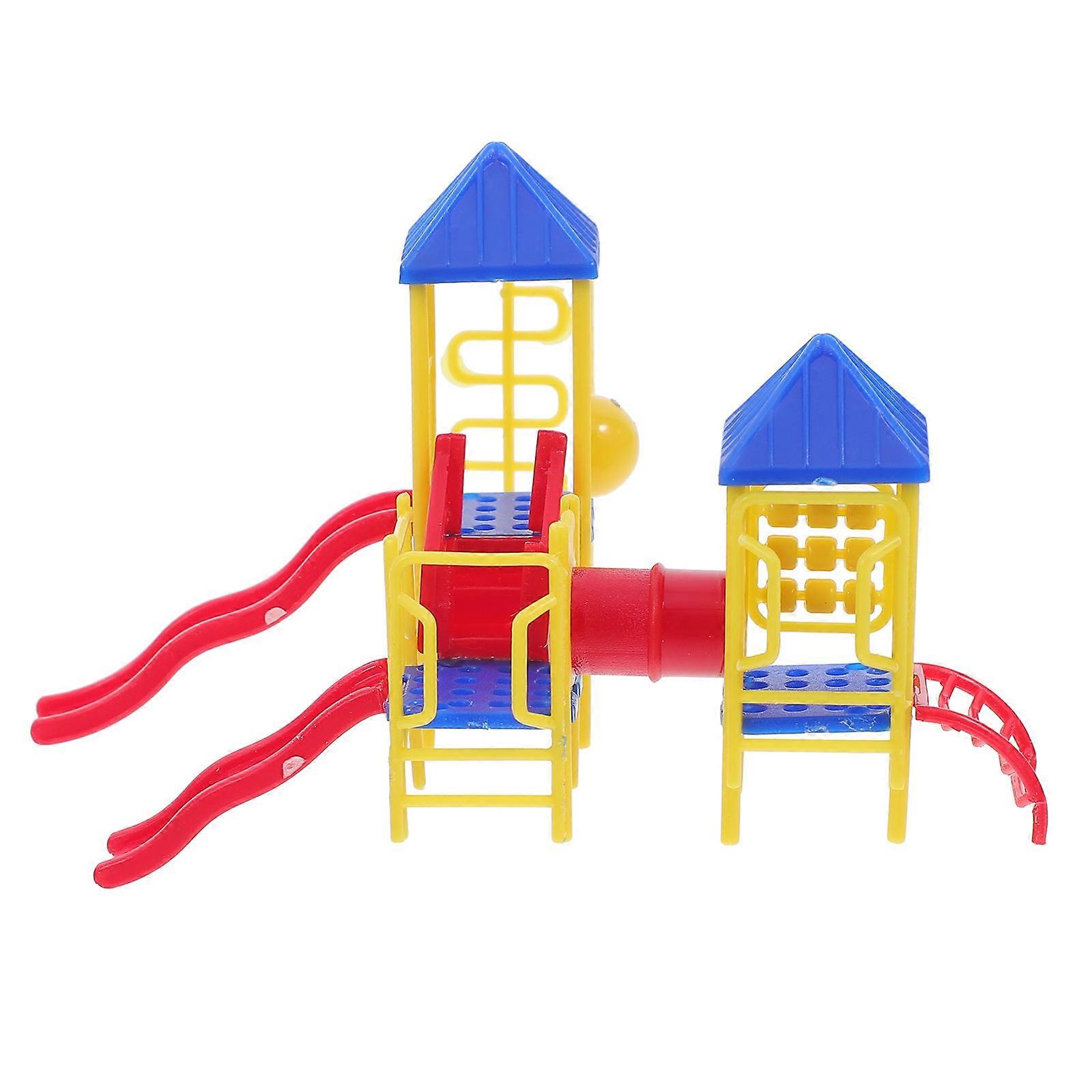 Mini Playground Model Plastic for Decoration 5Sets Miniature Sand Table Decoration