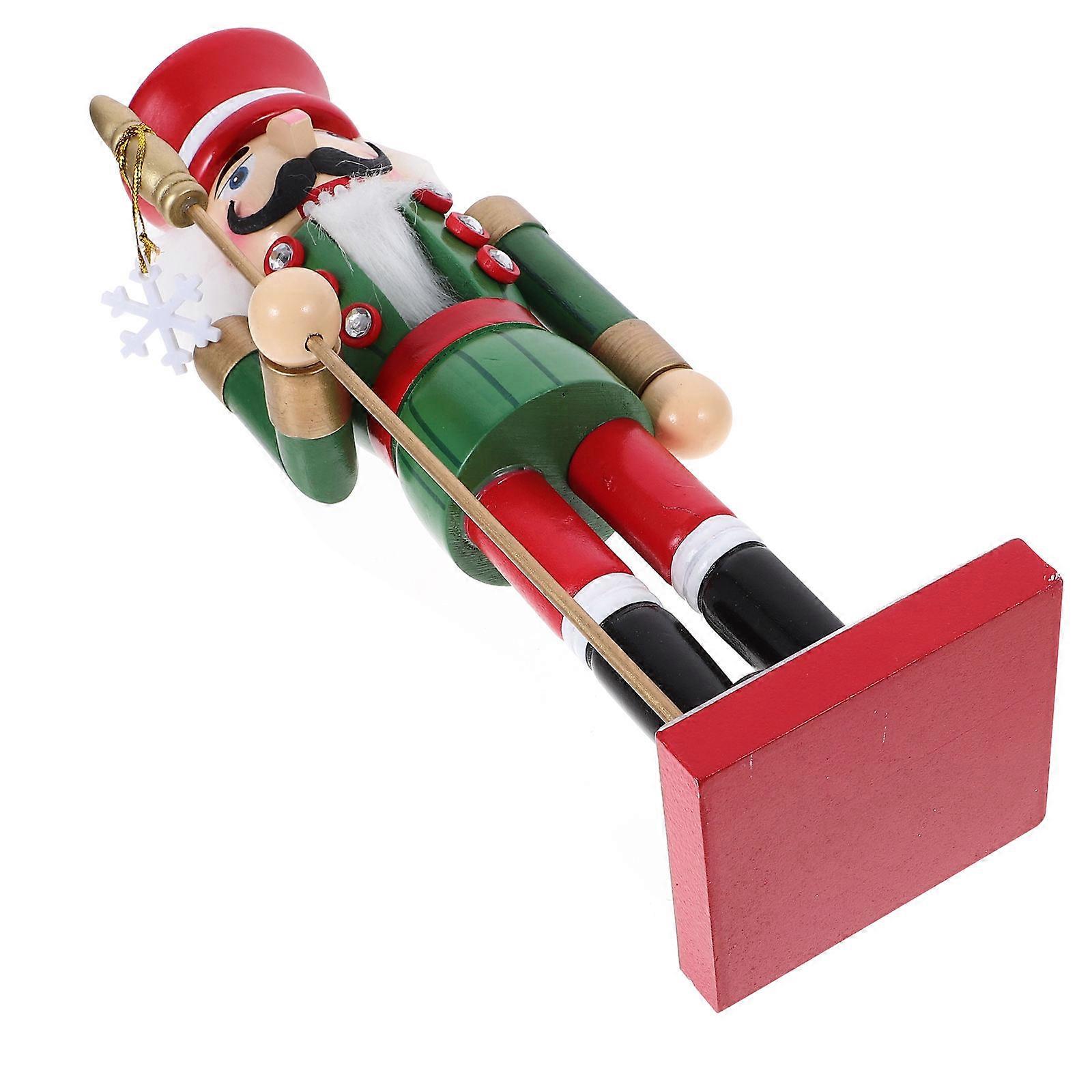 Wooden Nutcracker Christmas Nutcracker Figurine for Decorative Use 2Pcs