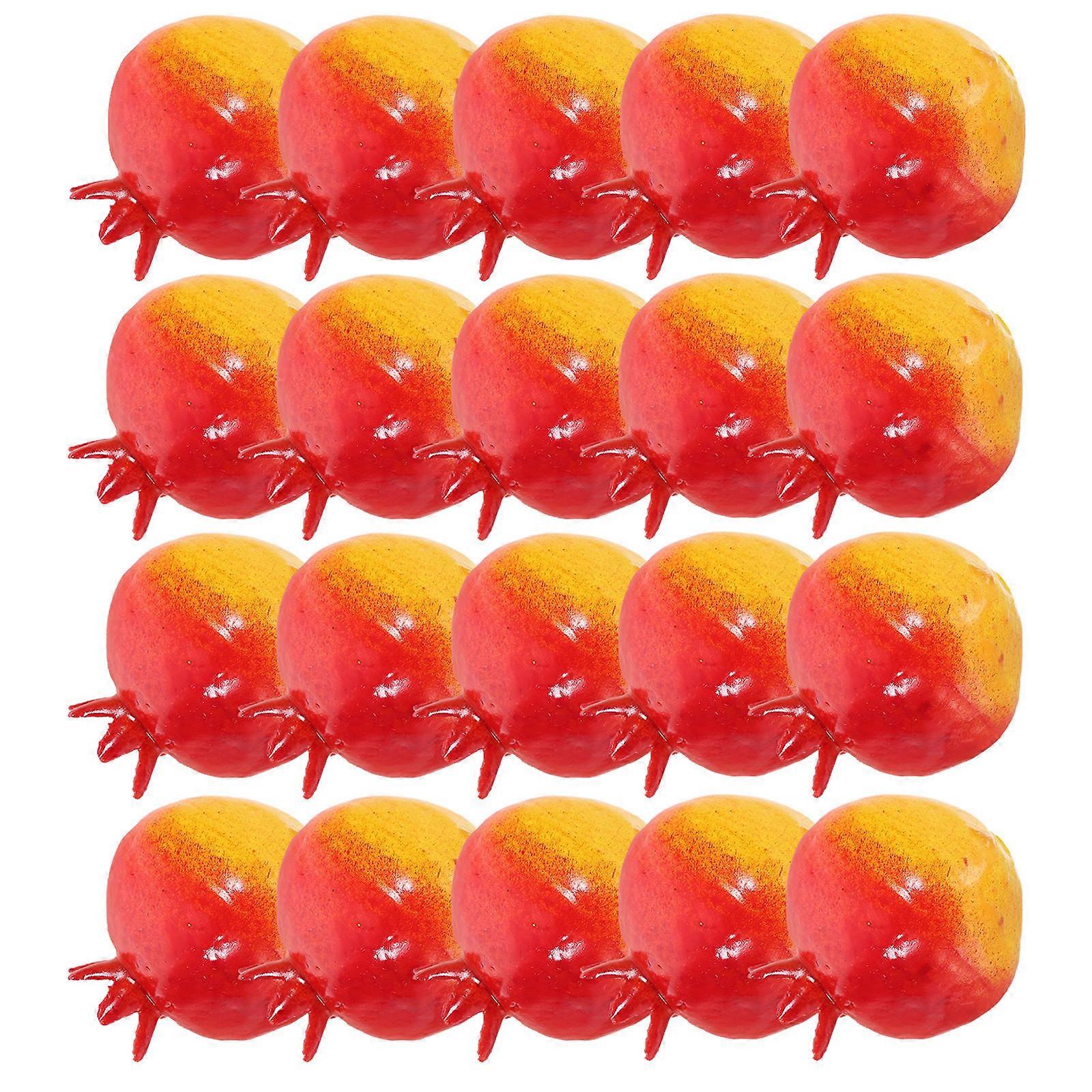 Fake Pomegranate Fruit Models for Decoration 60Pcs Foam Multi Color