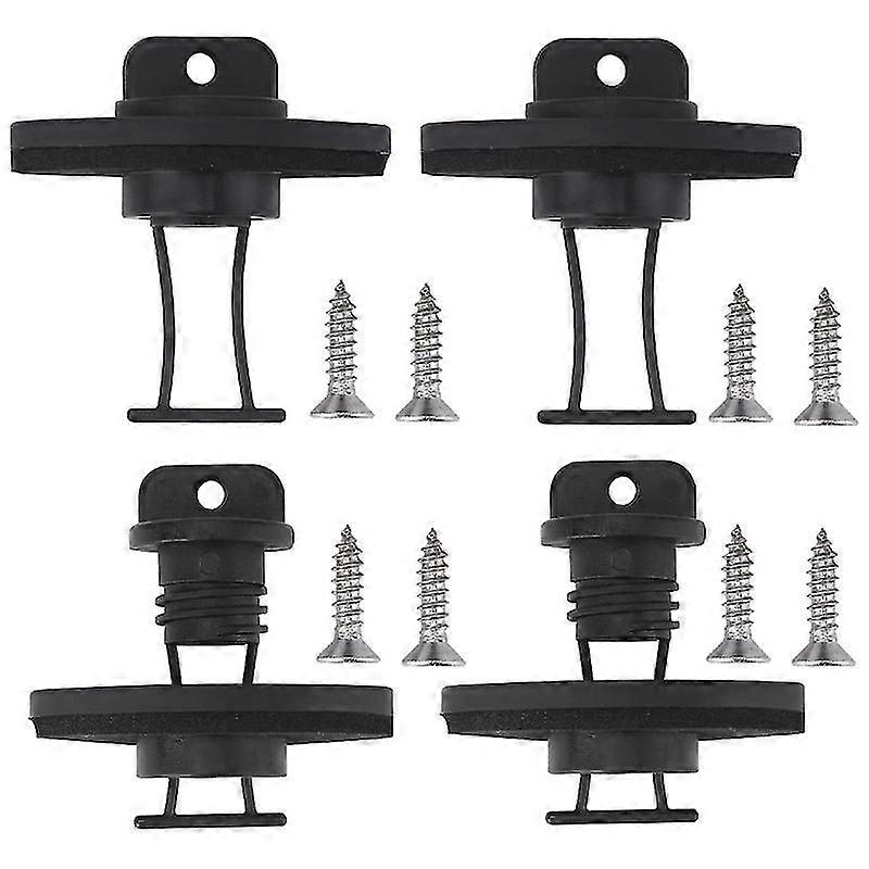 4pcs Kayak Drain Plug Kit Hull Coarse Thread Bung For Canoe Boat Set With Screws Replacement Hardware Accessories