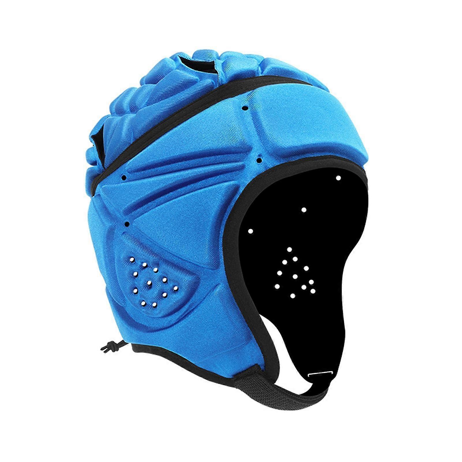 Headguard Adjustable Padded Headgear, Breathable, Men's MultiSport Protective Gear, One Size Fits Most Adults, Blue