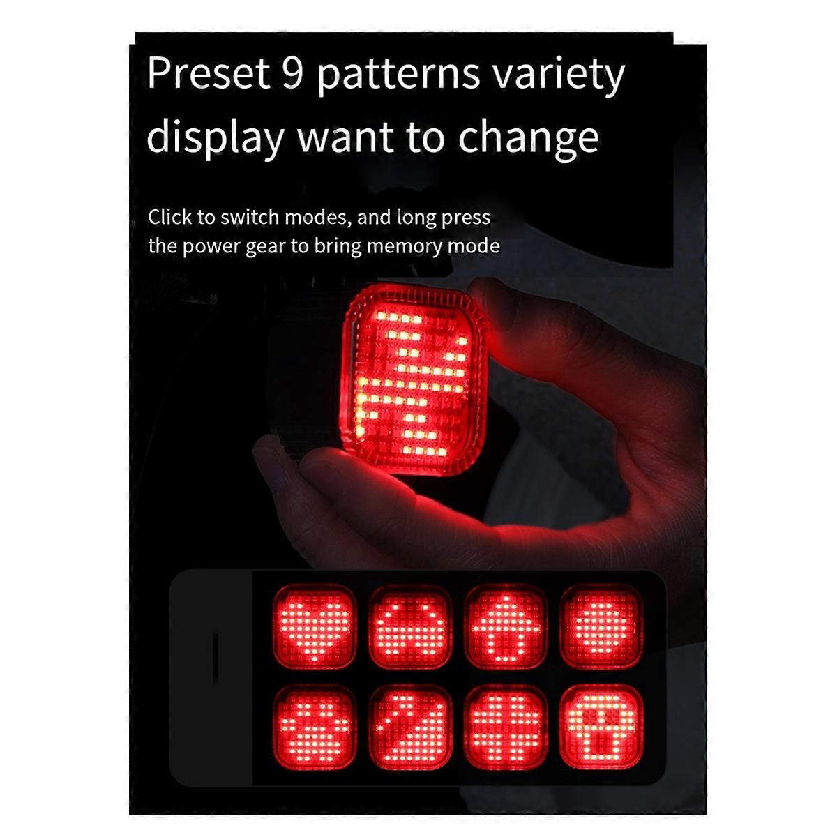 Smart Bicycle Tail Light - Brake Sensing,Rechargeable,IPX6 Waterproof