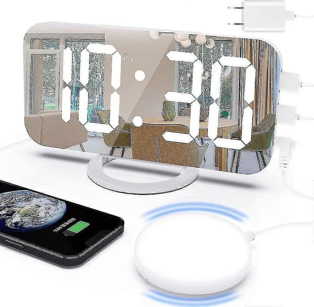 Loud Alarm Clock With Bed Shaker For Heavy Sleeper,dual Vibrating Alarm Clock With Usb Charger For Hearing-impaired Deaf Boris
