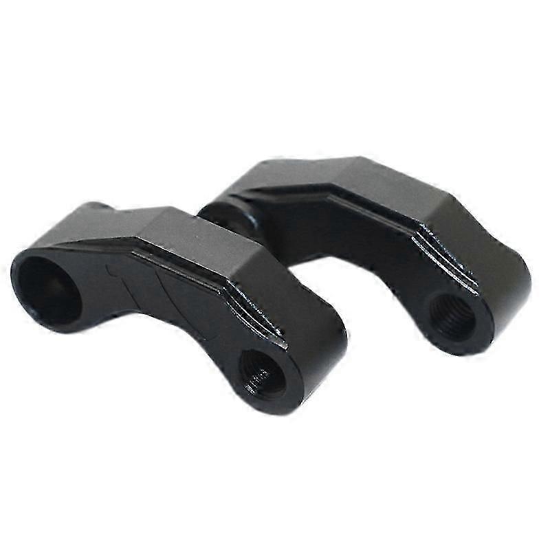 Pair Motorcycle Mirror Extender Risers Universal Handlebar Mount Rearview Mirror Spacers Adapter M10 Black