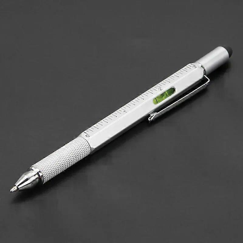 7 In1 Handheld Screwdriver Ballpoint Pen Tool Multifunction Measure Technical Ruler Screwdriver Touch Screen Stylus Spirit Level