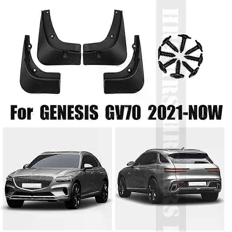 Apply 4 Pcs Mudflaps For Genesis GV70 2021-NOW Mud Flaps Splash Guards Front RearWheels Fender Car Accessories