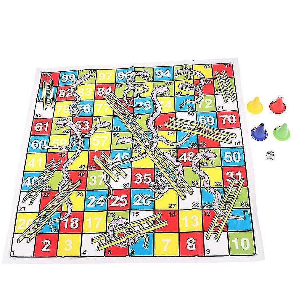 Snakes And Ladders Folding Board Game Set, Family Fun Game Toys For Kids
