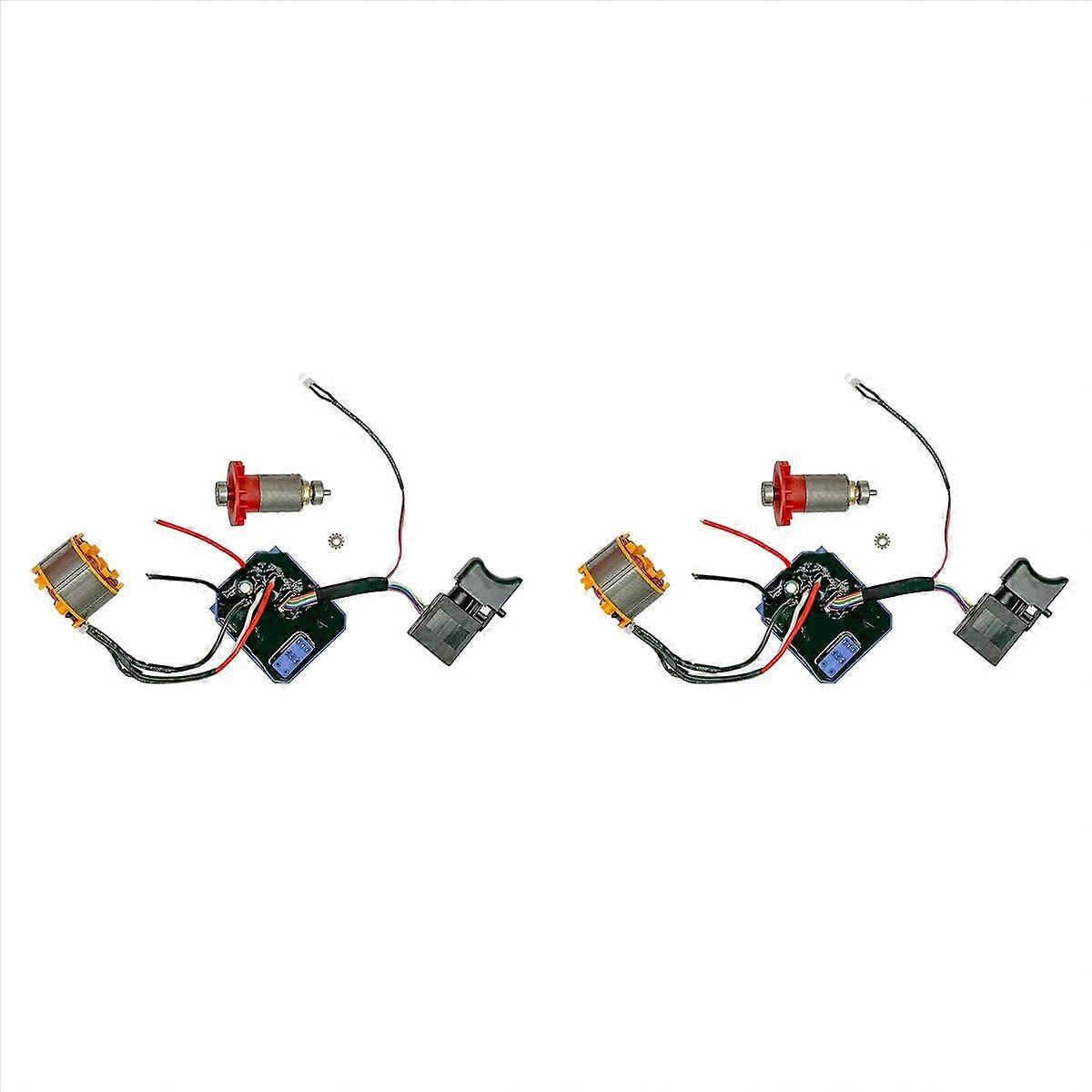 2X Lithium Electric Dril Brushless Motor Assembly 21v 12teeth Control Board Brushless Lithium Drill