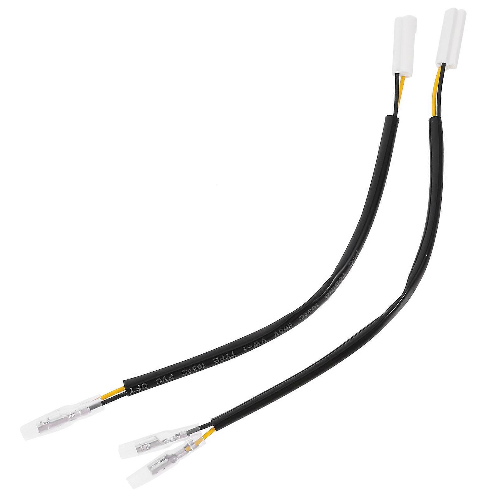 Motorcycle Turn Signal Wire Plug Adapter for Light Replacement 2Pcs Set