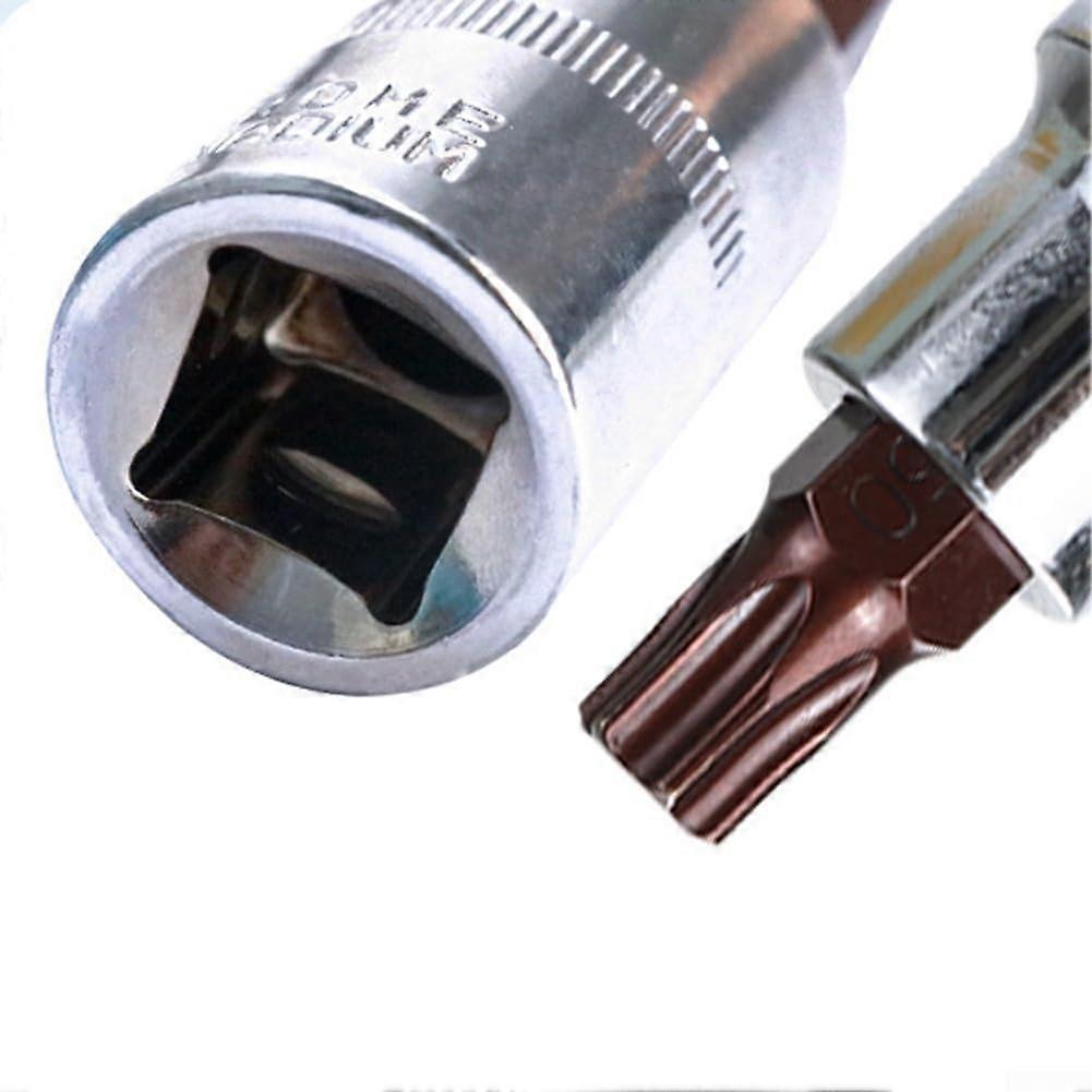 1/2 Inch Drive Bit Socket Set T20T70, Alloy Steel Socket Wrenches for Head Screwdriver Bits and Fasteners (T50)