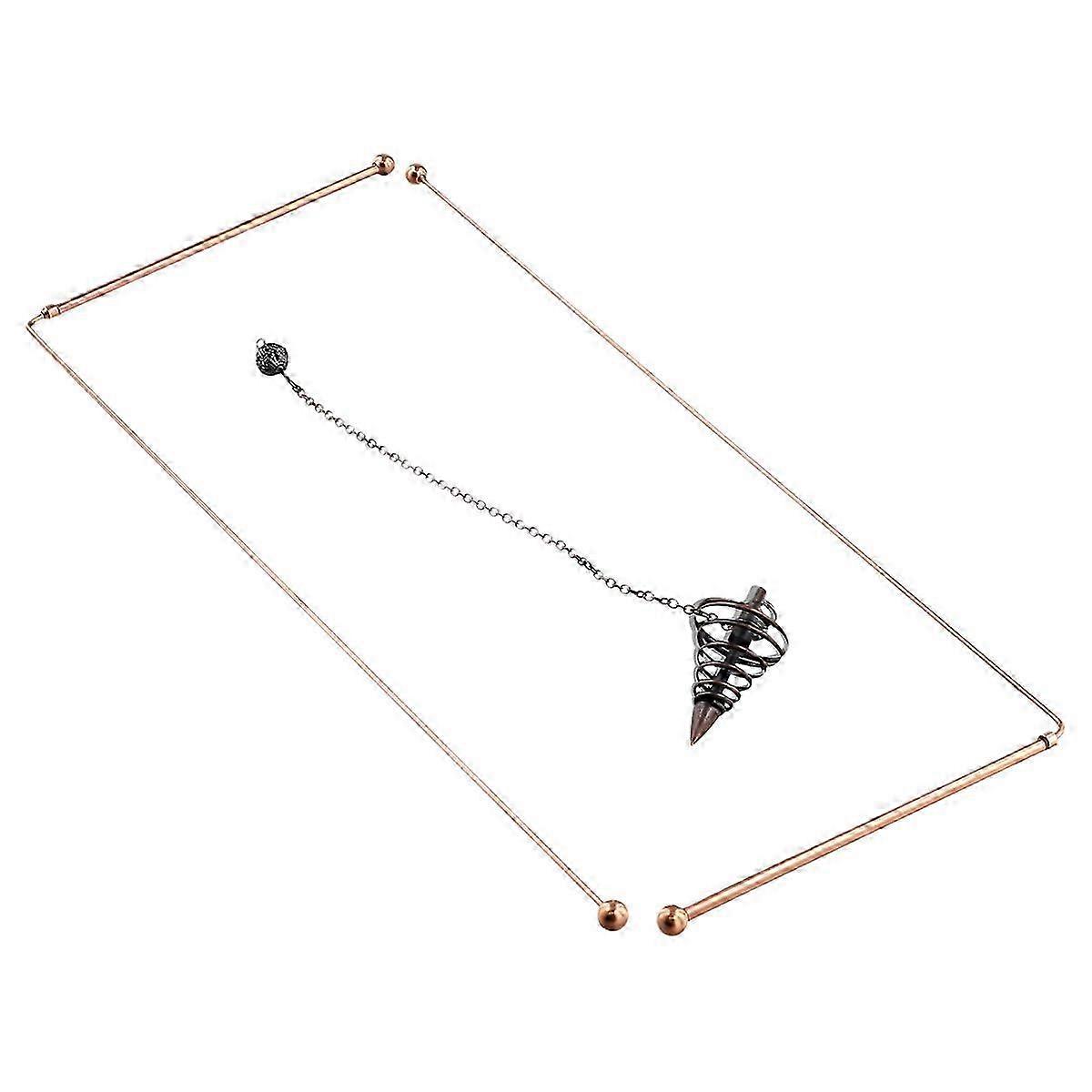 Copper Dowsing Rods - 2PCS Pure Copper Divining Rods with Pendulum