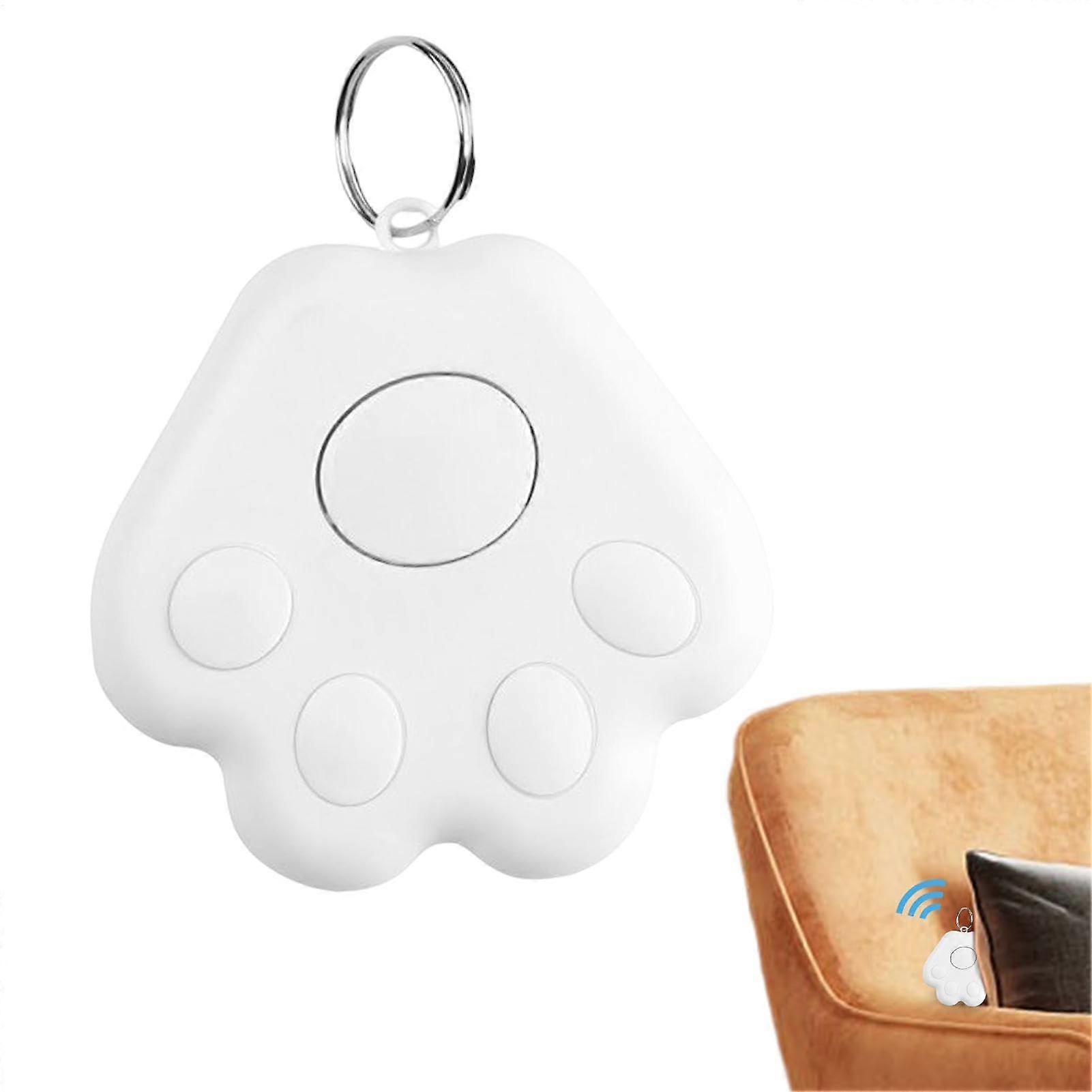 Dog Locator Cat Claw Shaped AntiLoss Device, Wireless Phone Finder, RealTime Item Tracker For Kids Long Standby White
