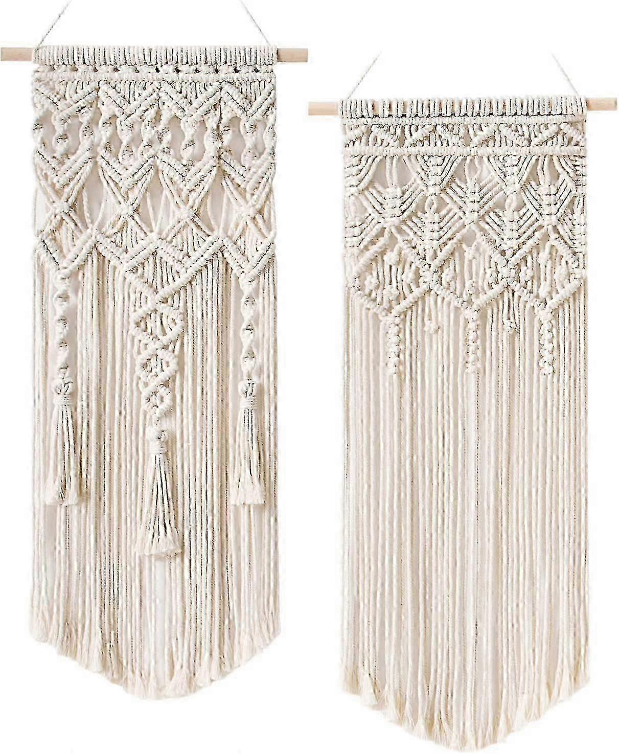 2 Pieces Boho Wall Carpet Set, 71x33cm and 73x33cm