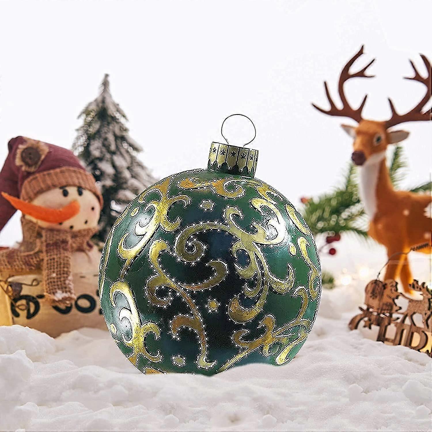 60cm Diameter Inflatable Christmas Ball Green