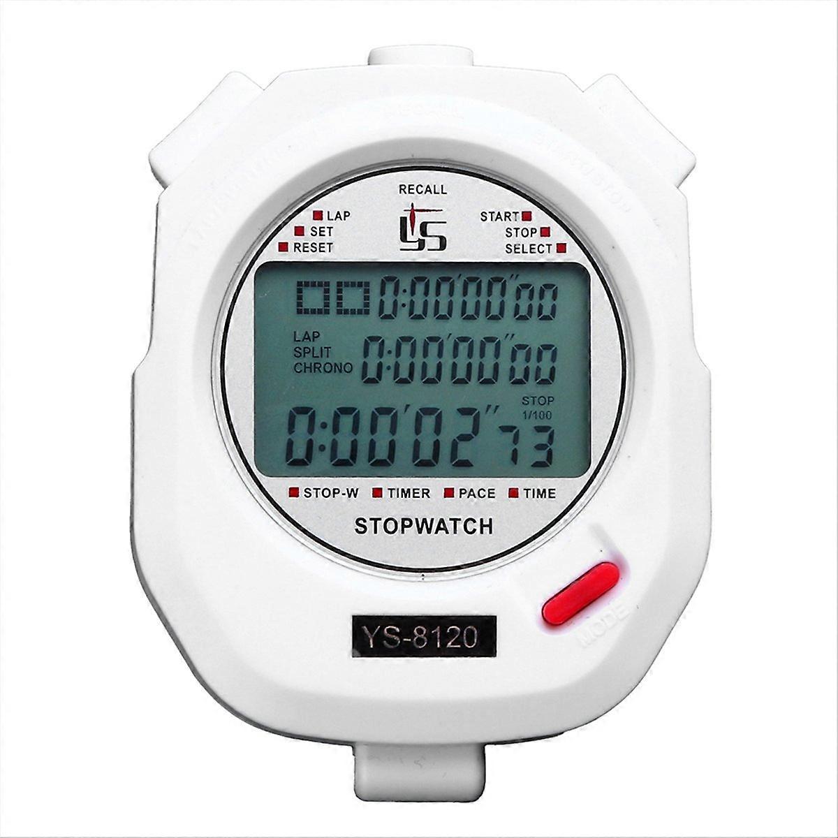 YS Digital Timer Stopwatch Sports Training Digital Chronometers White