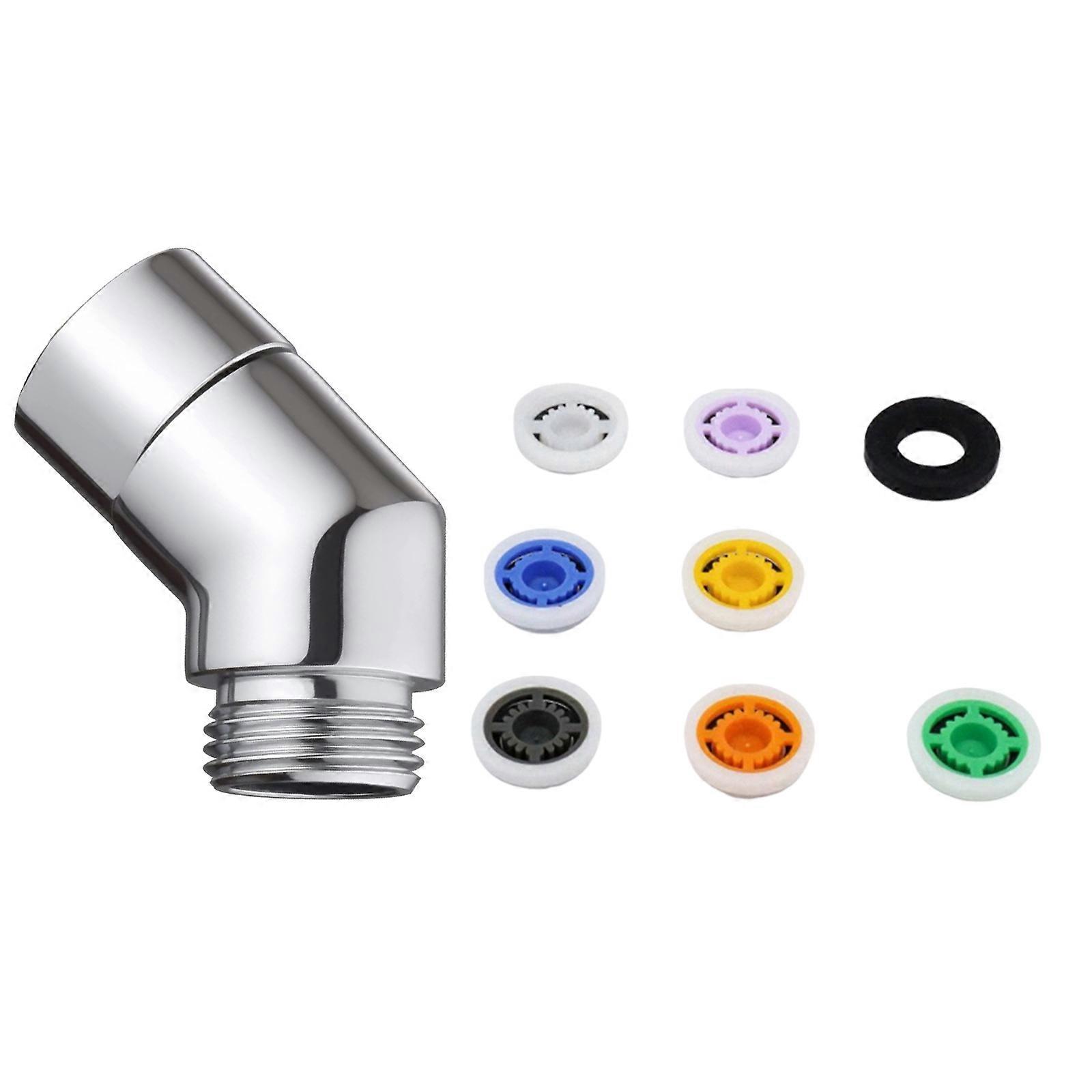 135 Degree Shower Head Extension Arm Connector Handhold Shower Head Elbow Adapter Connector Coupler Easily to Install Multicolor