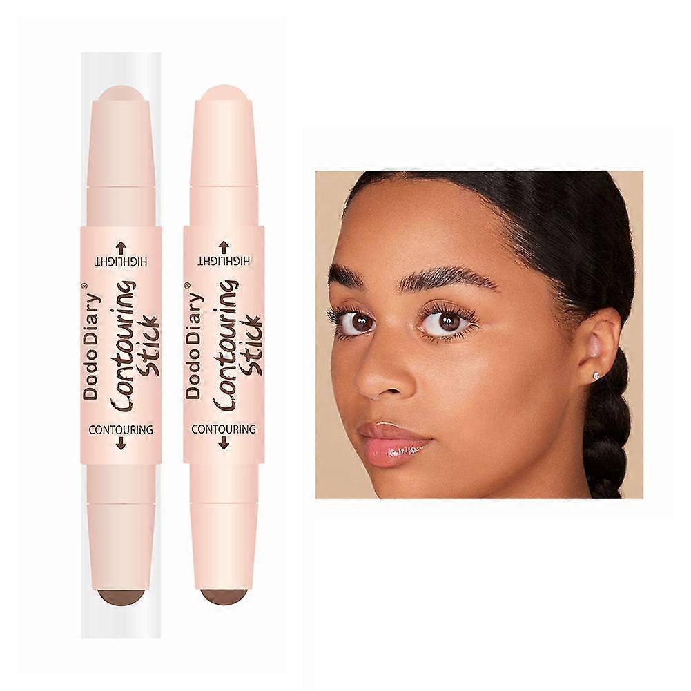 2-Color Dual-Ended 3D Face Highlighter. Stick & Contour Concealer Stick