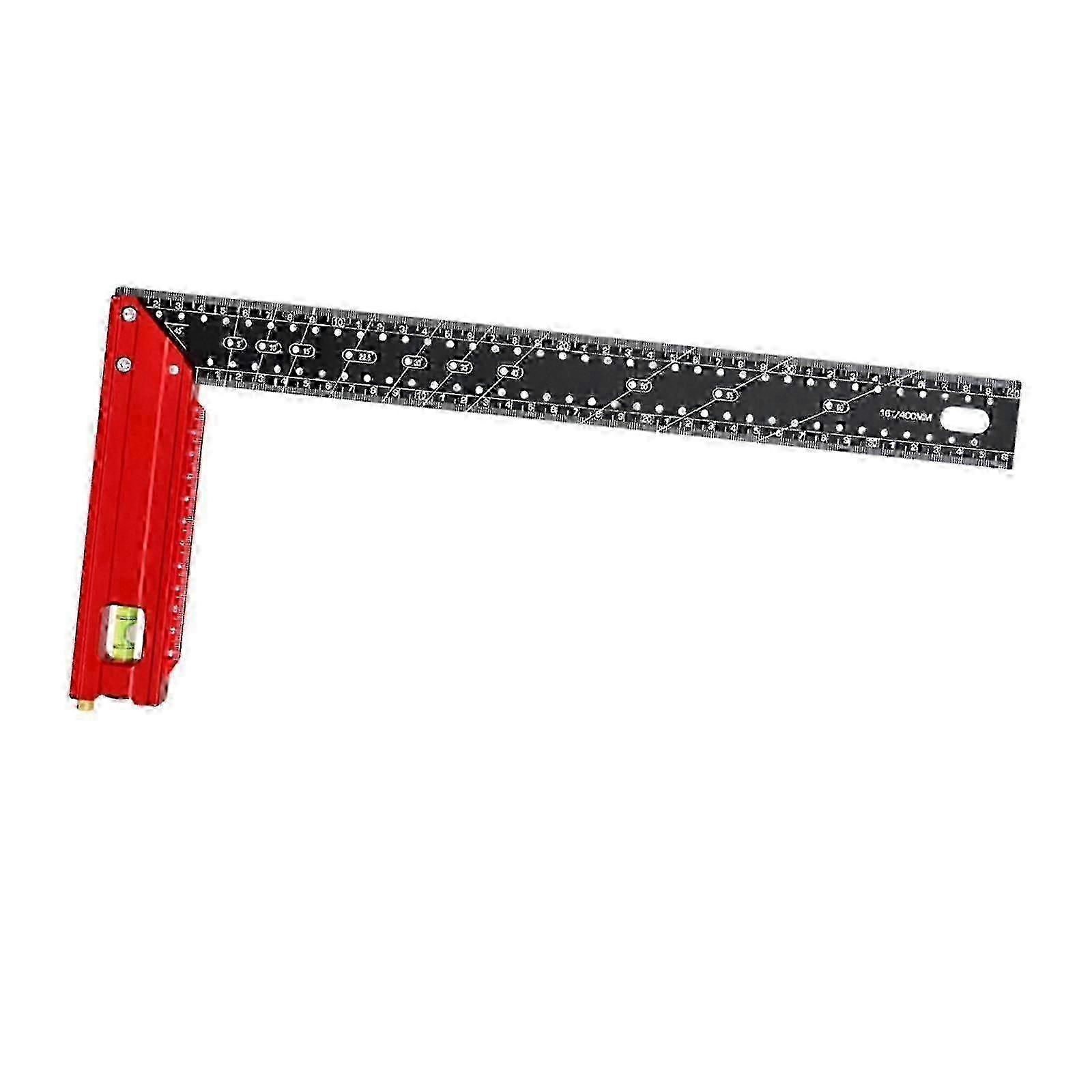 Right Angle Ruler Aluminum Alloy Steel Versatile Multipurpose L Square Ruler 30cm Measure Range