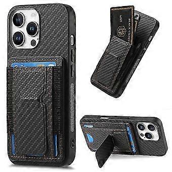 Funda compatible con iPhone 16 Pro Max con soporte, tarjetero y cubierta trasera de cuero (modelo nuevo).
