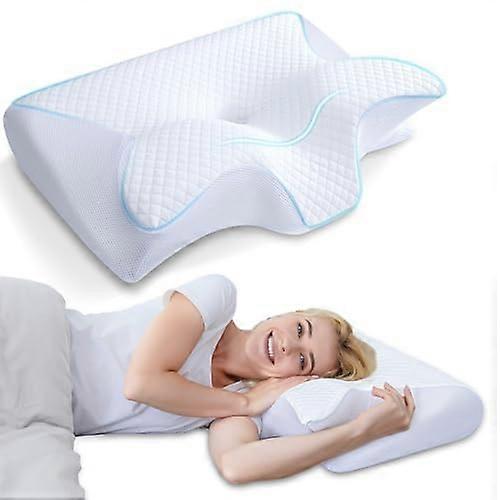 Neck Support for Snoring Ergonomic Cervical Pillow White Model Standard Size